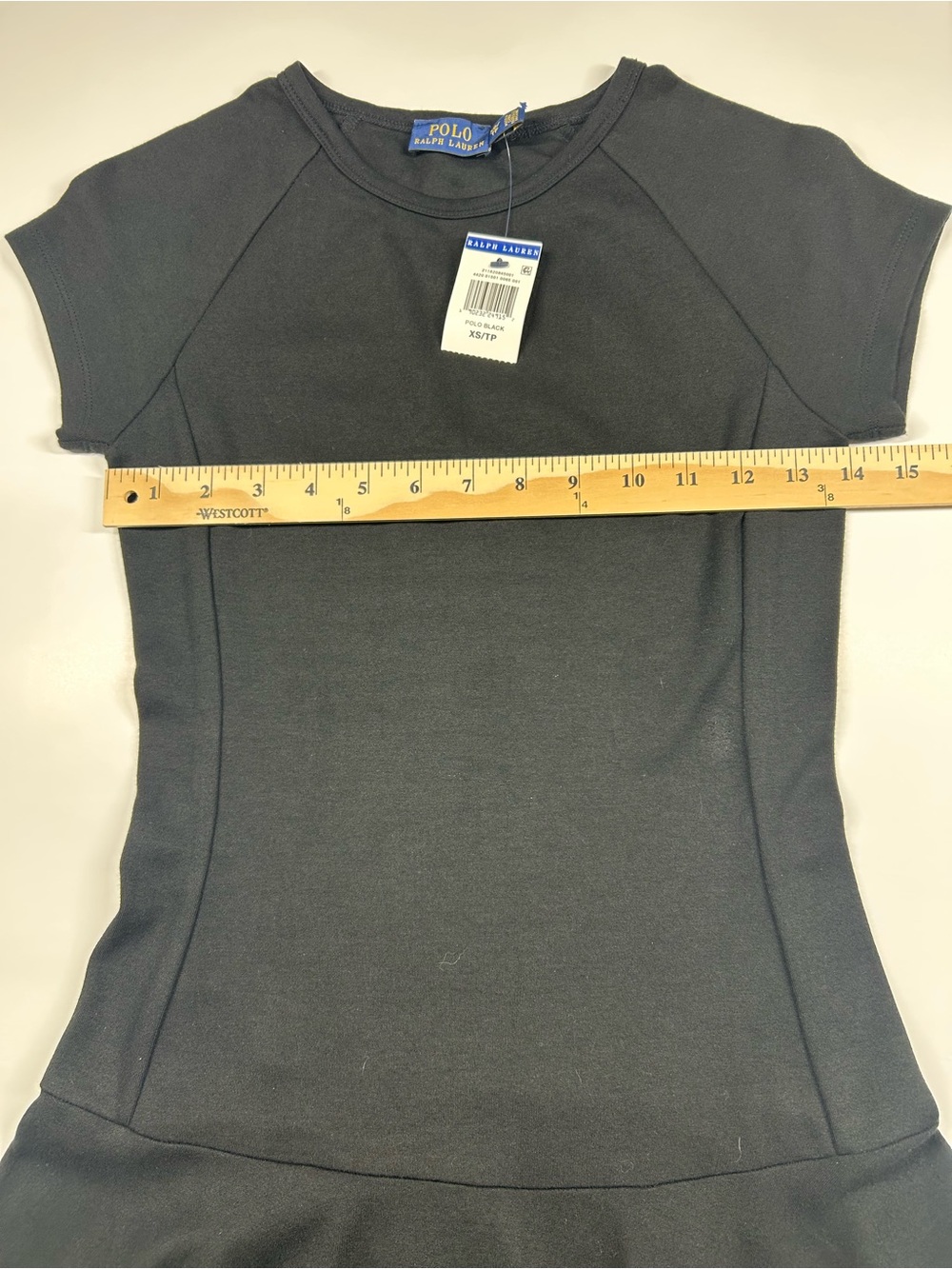Polo Ralph Lauren Black Drop-Waist Fit & Flare Mini Dress XS/TP - Picture 4 of 6